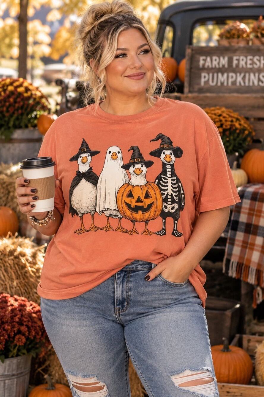 Halloween Goose Graphic Tee 2XL